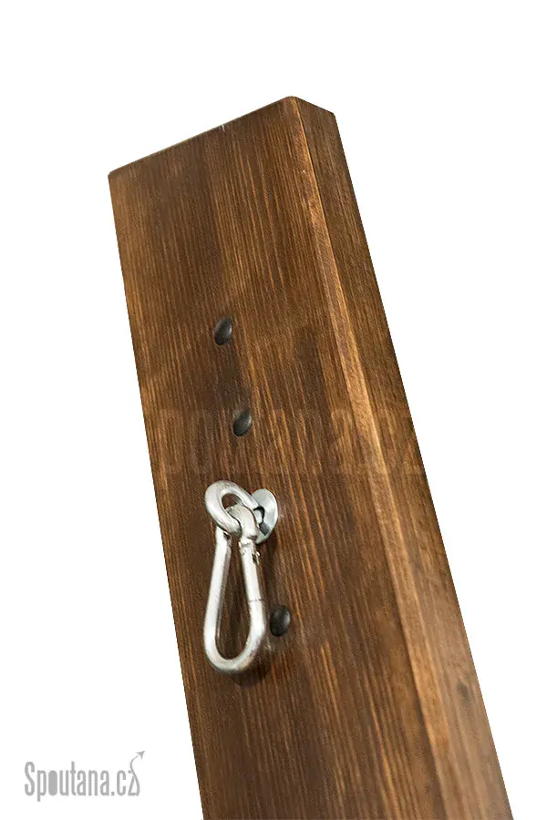Dřevěný BDSM Kříž s Koženým Řemenem