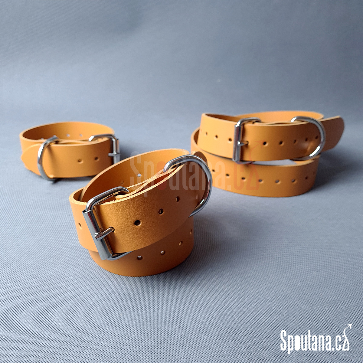 Kožený Bondage Řemen Hnědý 4cm / 80cm