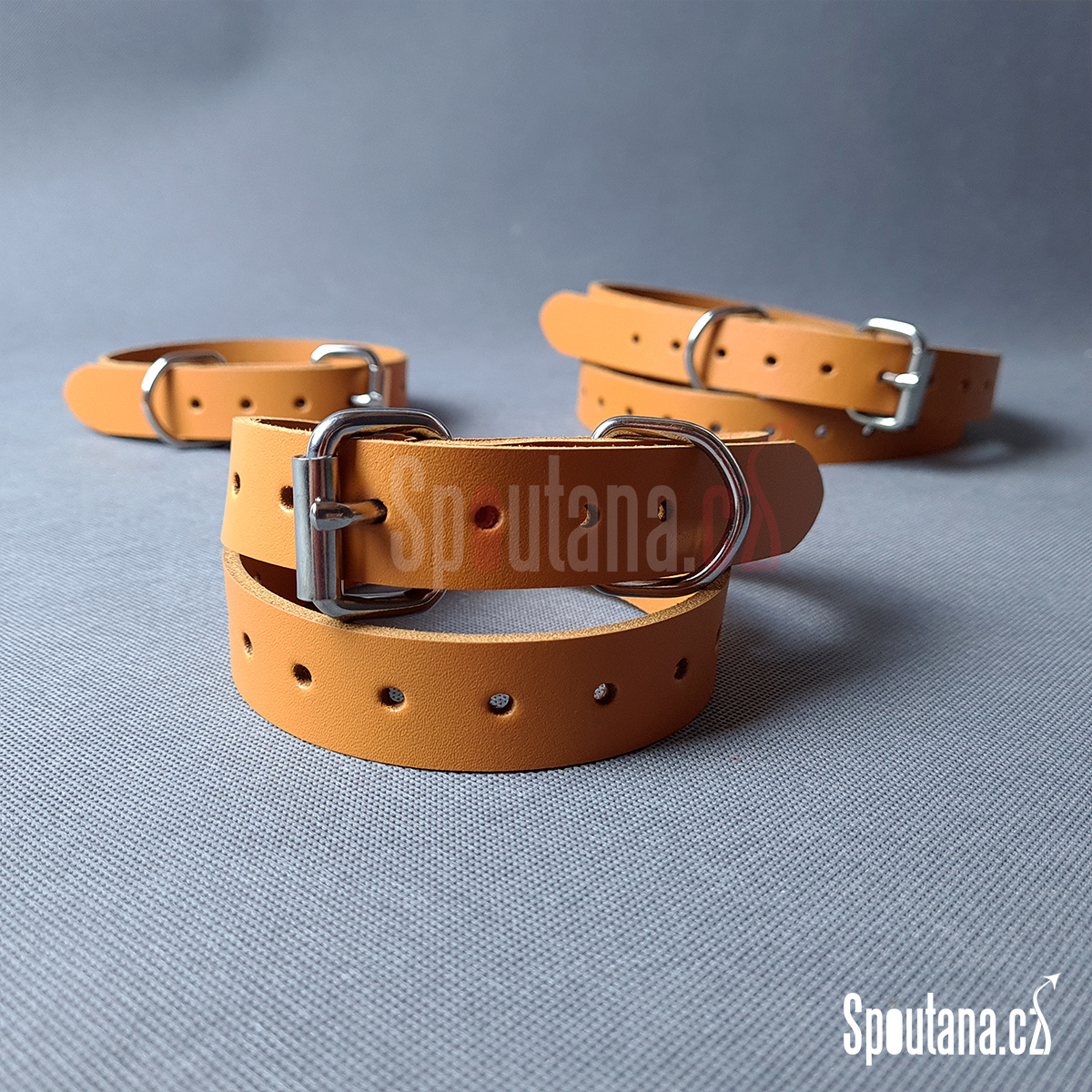 Kožený Bondage Řemen Hnědý 2,5cm / 80cm