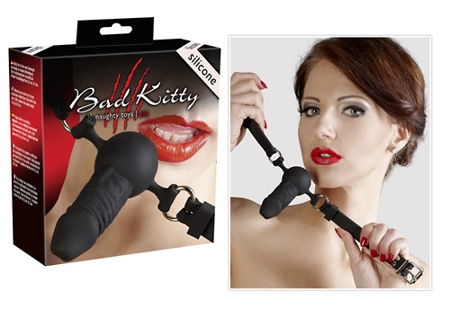 Bad Kitty silikonový roubík s penisem