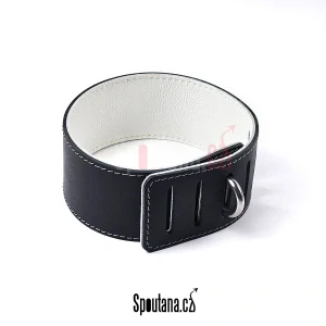 Masivní Kožený Obojek Simplex Černý - 32-42cm