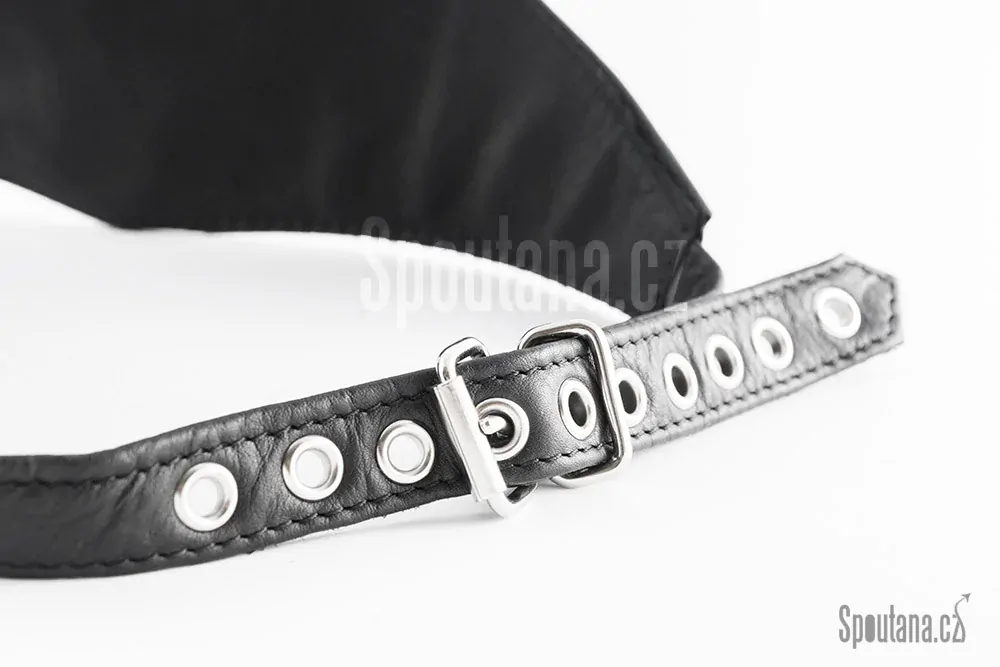 Kožená Škraboška s Řemínkem - Nosní Otvor