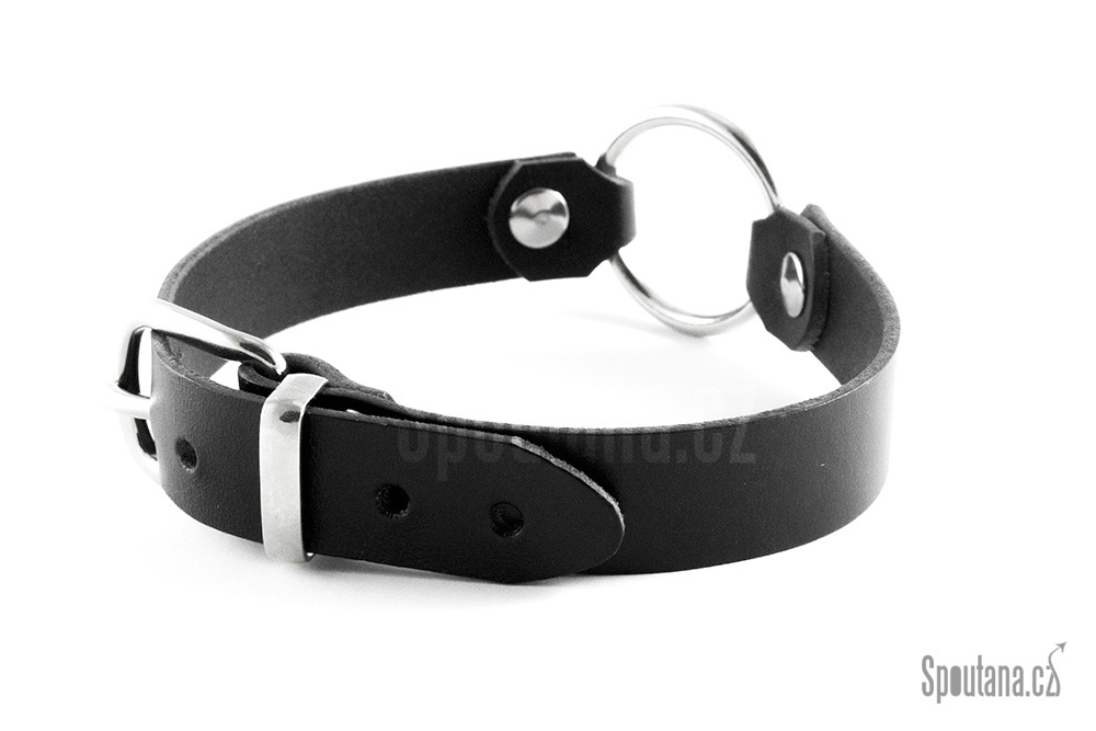 Kožený Obojek s Kroužkem "O Ring" 