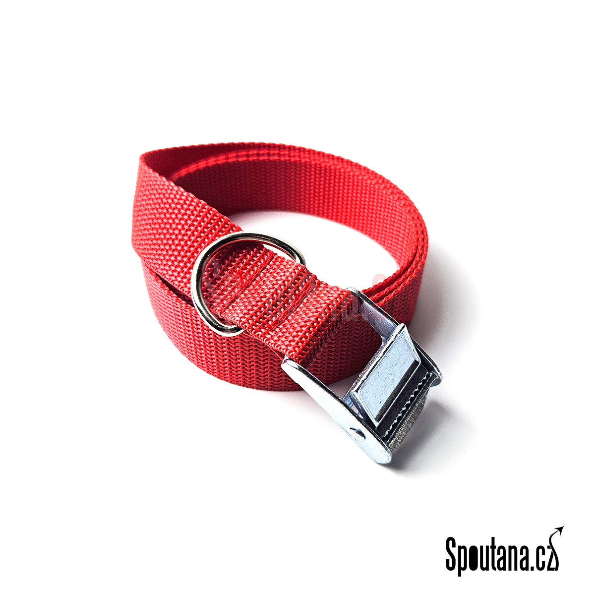 Červený Bondage Popruh s Kroužkem Pro Rychlé Utažení
