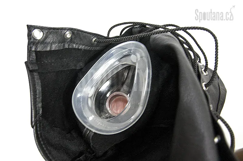 Kožená BDSM kukla • s dýchacím náústkem