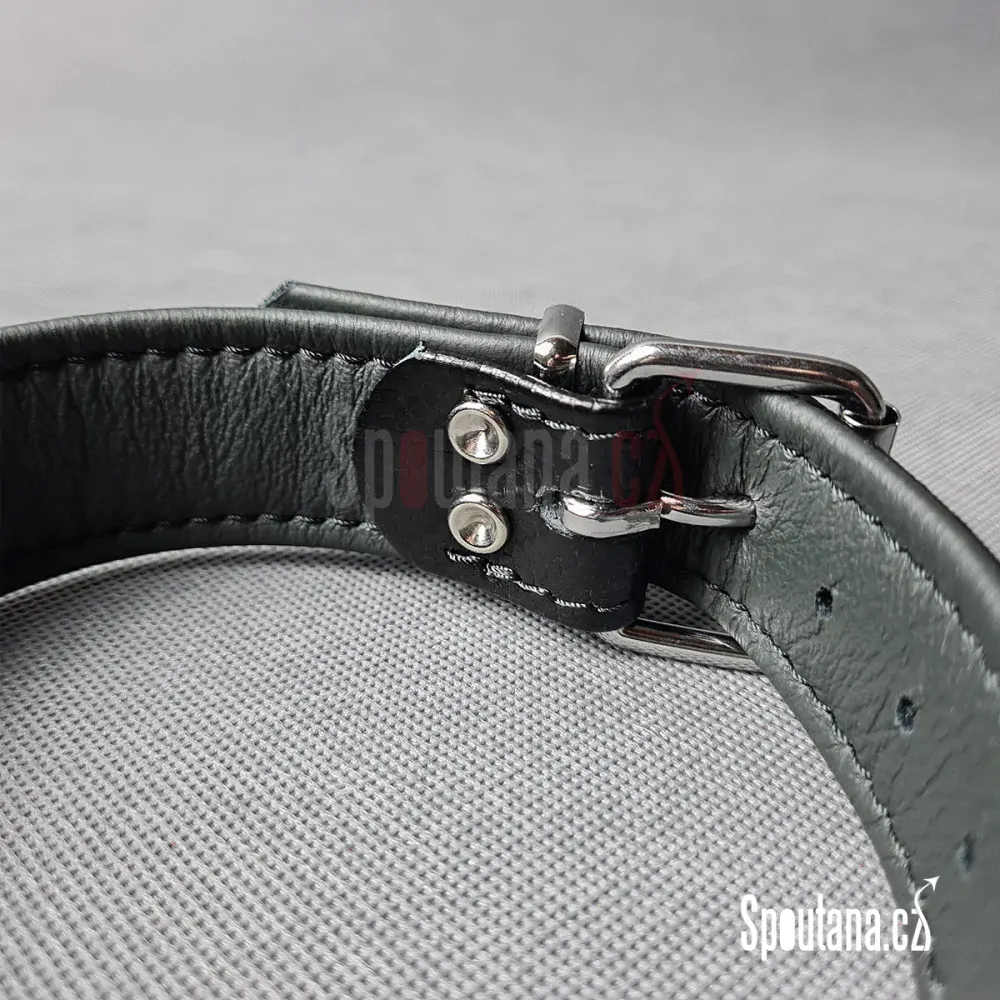 Kožený Fetish Obojek Carbon Černý