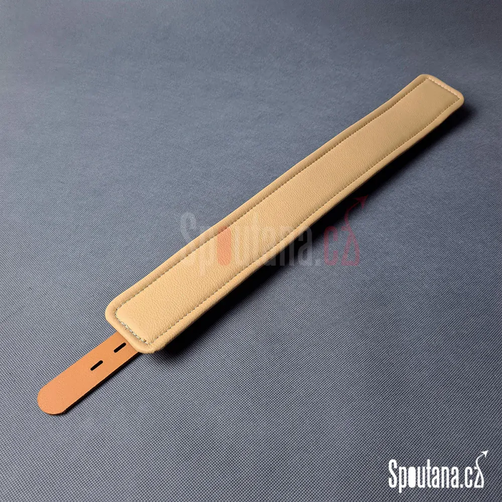 Kožený Polstrovaný BDSM Obojek “Luxury” Hnědý - M/L - doprodej