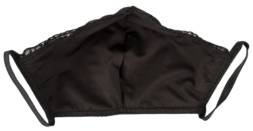 Rouška Krajková černá - doprodej