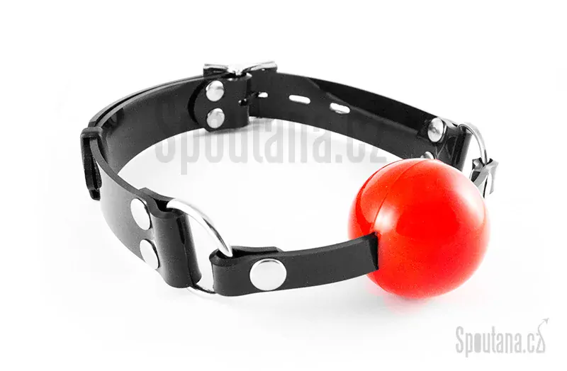 Černý PVC roubík se silikonovou kuličkou