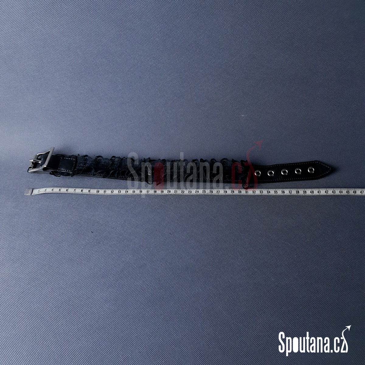 Kožený obojek s krajkou - výprodej