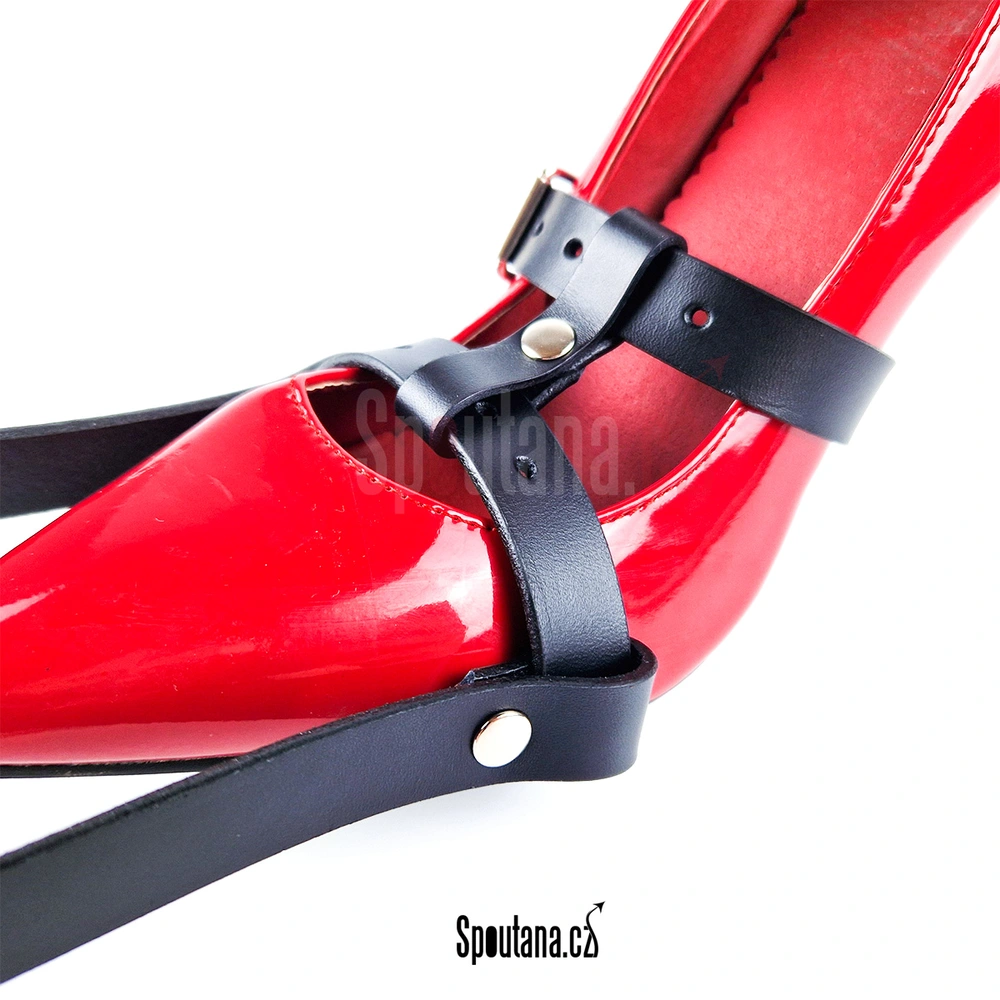 Kožený BDSM Postroj Roubík Footfetish