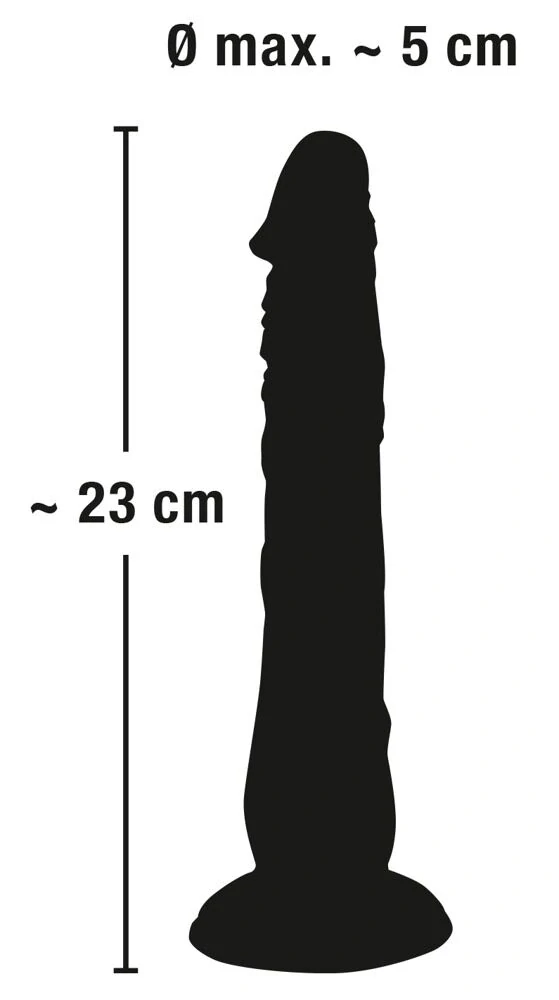 Pleťové dildo s žilkováním