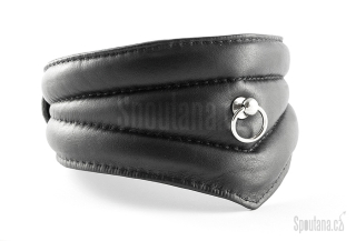 Kožený Fetish Obojek Prošívaný s Očkem "Yala"