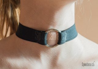 Pružný Obojek "O Ring" Černý - 40-45 cm doprodej