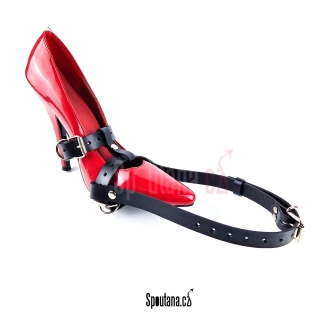 Kožený BDSM Postroj Roubík Footfetish