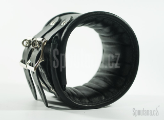 Masivní  kožený polstrovaný obojek