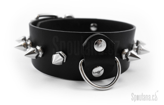 Kožený obojek s ostny